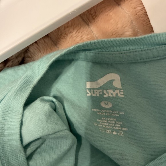 Surf Style Orange Beach Alabama Crewneck T-Shirt Turquoise Size Womens Medium - Picture 4 of 4